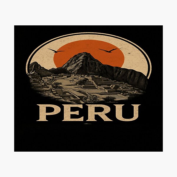 Item preview, Machu Picchu Peru Travel Art – Vintage Inca Ruins & Mountain Illustration for Adventure Lovers designed and sold by Bright Nest Studio.