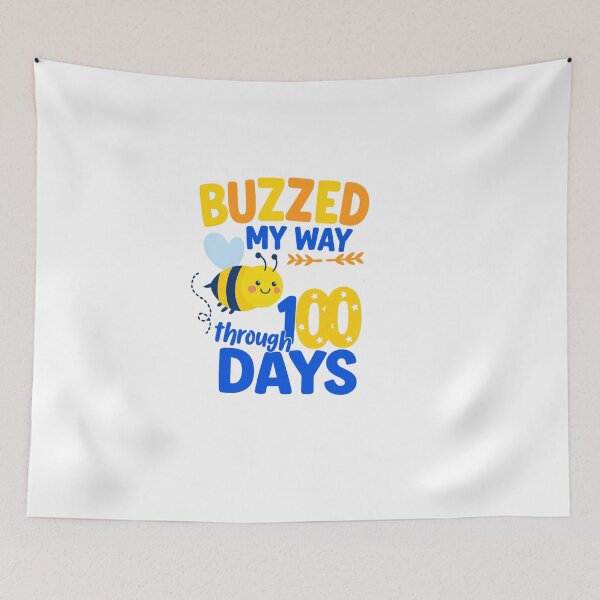 Item preview, buzzed my way through 100 days – Bee Theme designed and sold by artcultreone.