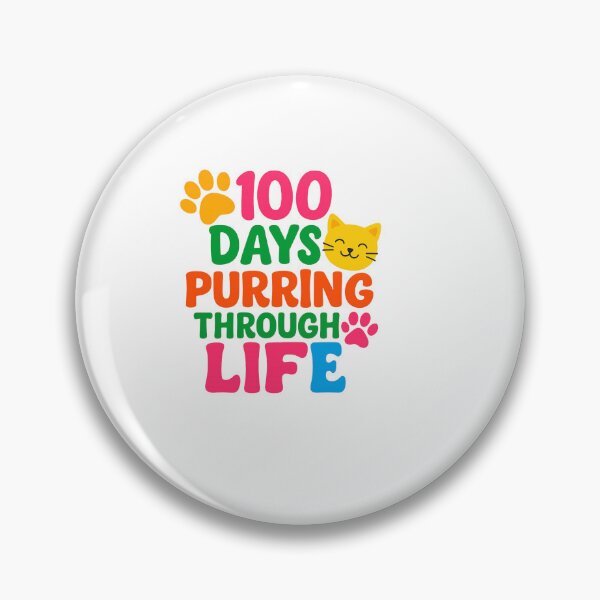 Item preview, 100 days purring through life – Cat School Theme designed and sold by artcultreone.