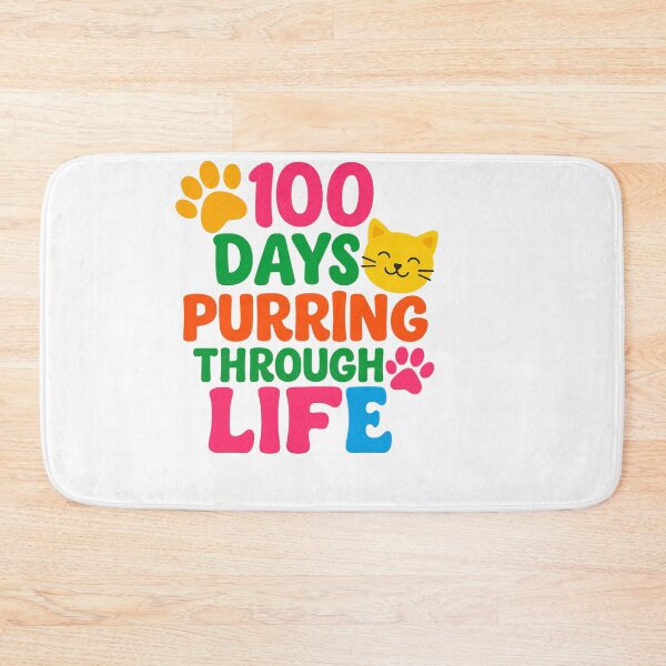 Item preview, 100 days purring through life – Cat School Theme designed and sold by artcultreone.