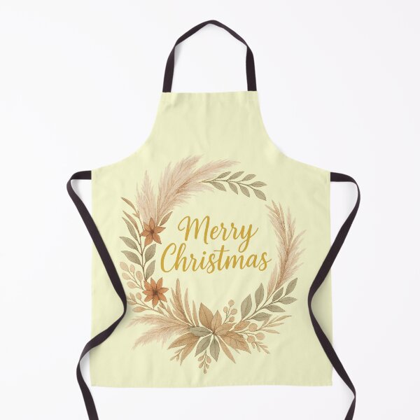 Item preview, Merry Christmas Boho Pampas Wreath - Neutral Holiday designed and sold by PunchDrop.