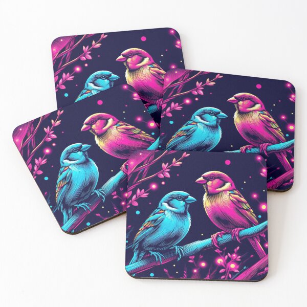 Item preview, Colorful cute sparrows designed and sold by Dogandesighn.