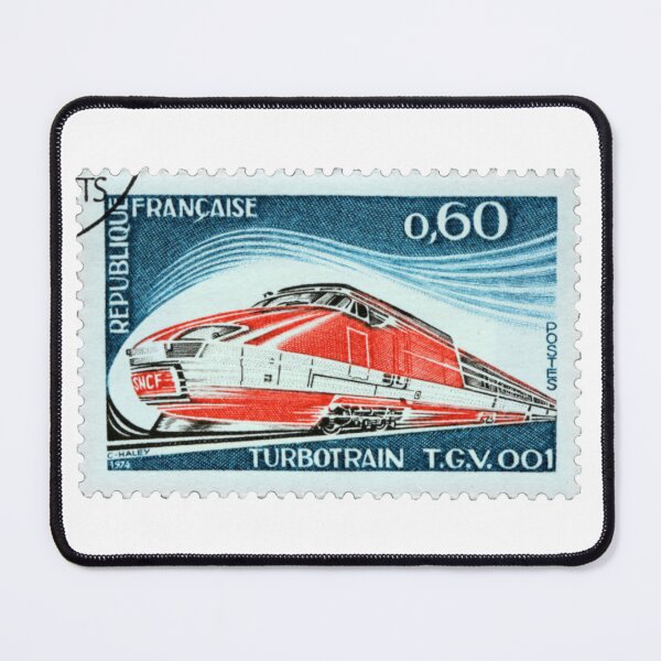 Item preview, Vintage France Turbo Train Postage Stamp designed and sold by red-amber65.