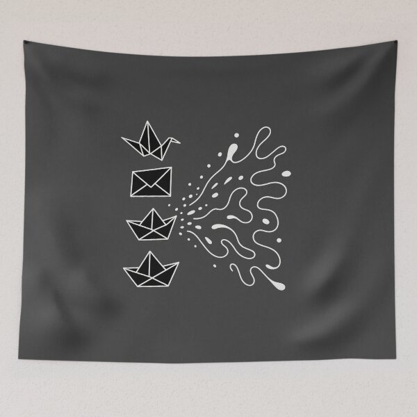 Item preview, Origami Paper Art T-Shirt – Creative Crane & Boat Aesthetic Design designed and sold by KDesignCrafts.