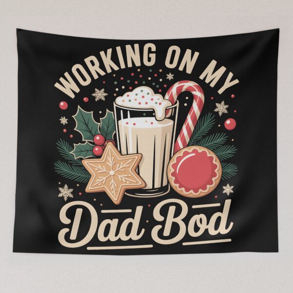 Item preview, Working On My Dad Bod Christmas Eggnog Cookies Holiday Food Graphic designed and sold by DienesAngele.