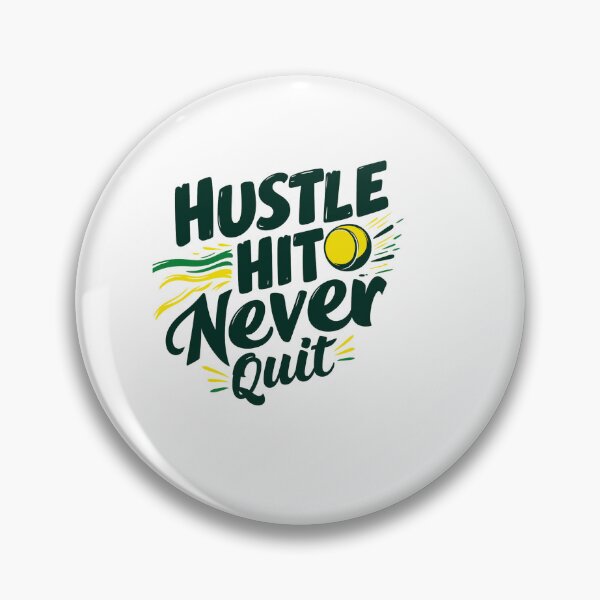 Item preview, hustle hit never quit tennis – Tennis Quote designed and sold by artcultreone.