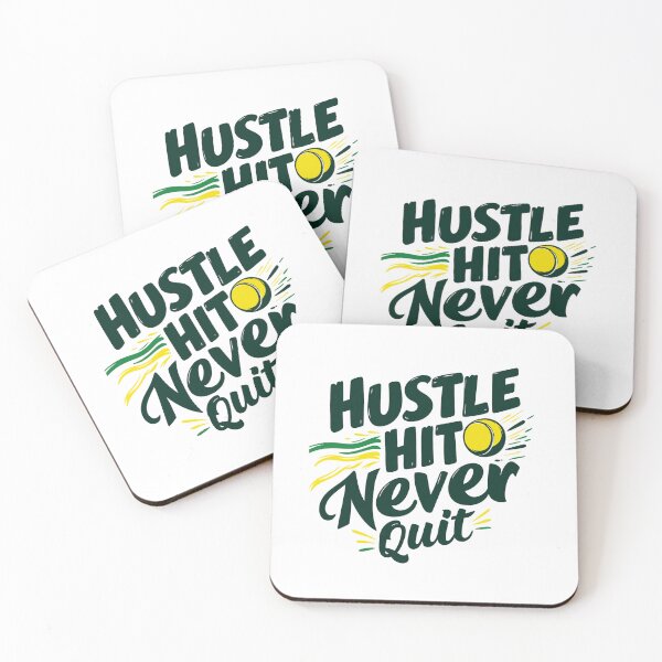 Item preview, hustle hit never quit tennis – Tennis Quote designed and sold by artcultreone.