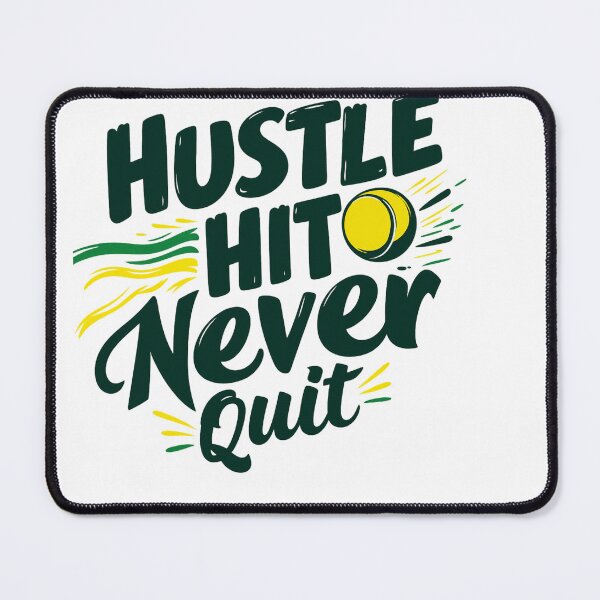 Item preview, hustle hit never quit tennis – Tennis Quote designed and sold by artcultreone.