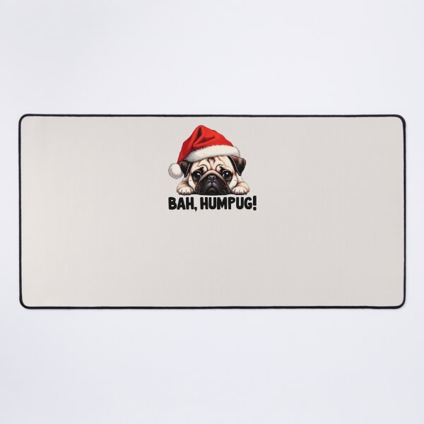 Item preview, Grumpy Pug Christmas "Bah, Humpug!" - Funny Holiday Dog designed and sold by QuirkySpark.