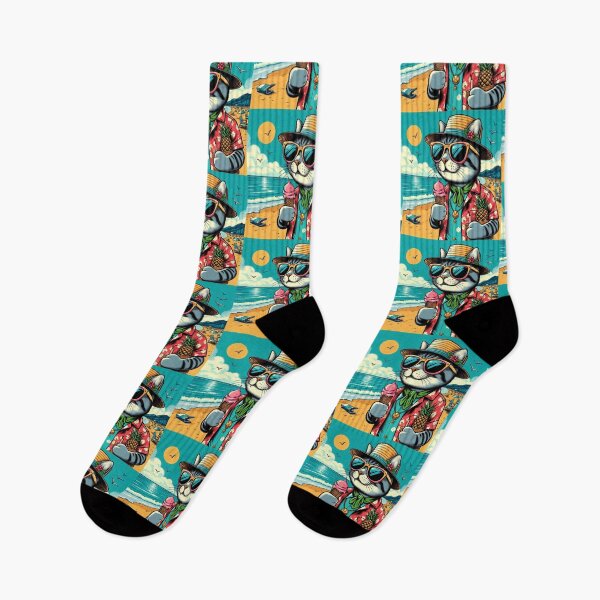 Item preview, Cute cat at summer holiday  designed and sold by Dogandesighn.