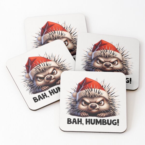 Item preview, Grumpy Porcupine "Bah, Humbug!" - Funny Christmas Animal designed and sold by QuirkySpark.