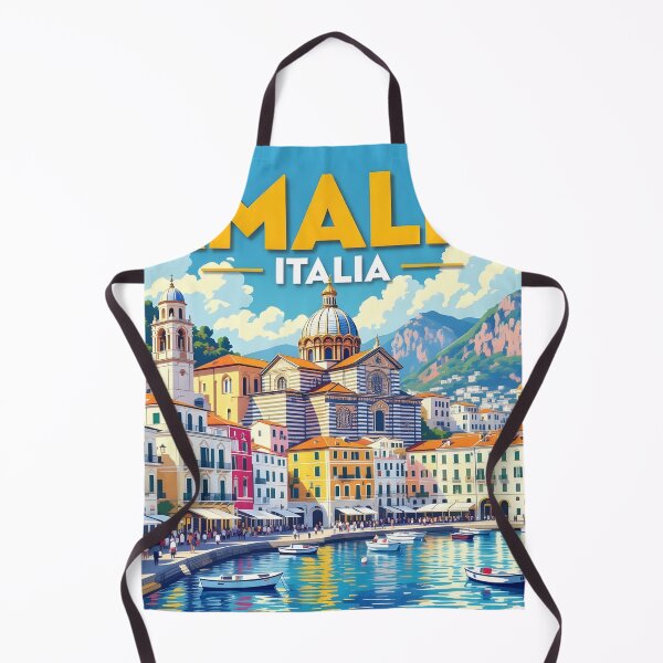 Artikelvorschau, Amalfi, Italien: Reiseplakat im Vintage-Stil mit malerischem Motiv entworfen und verkauft von LSVart.