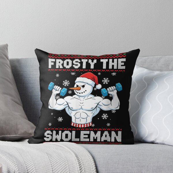 Item preview, Funny Frosty The Swoleman Bodybuilder Snowman Lifting Weights Christmas Sweater designed and sold by DienesAngele.