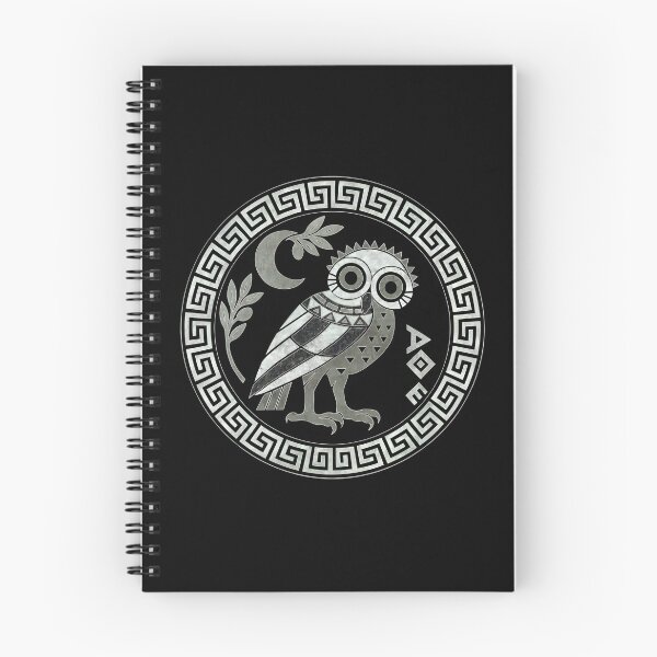 Item preview, Owl of Athena (white on black) designed and sold by JacquiTaylorArt.