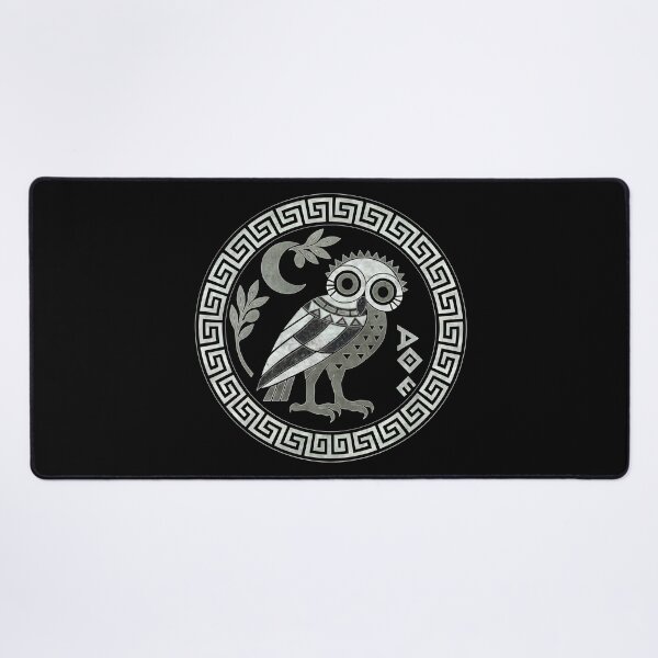 Item preview, Owl of Athena (white on black) designed and sold by JacquiTaylorArt.