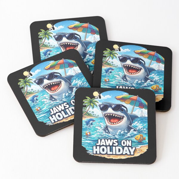 Item preview, Cool Shark Enjoying a Beach Vacation designed and sold by DesignsMjB.