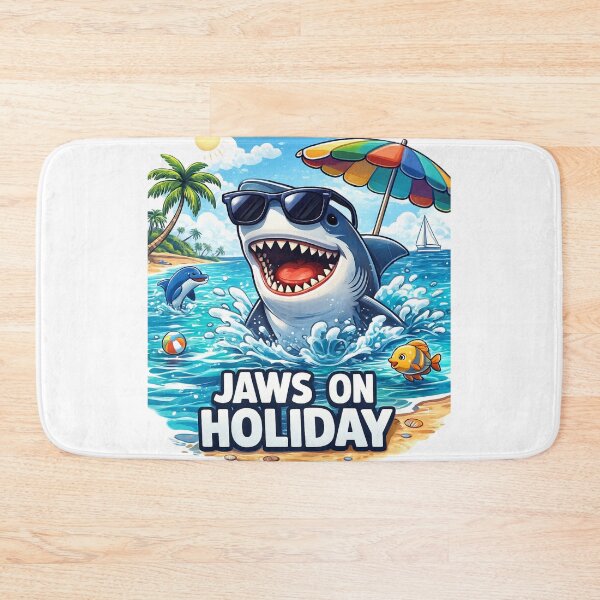 Item preview, Cool Shark Enjoying a Beach Vacation designed and sold by DesignsMjB.