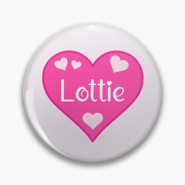 Item preview, Lottie Name Pink Heart  designed and sold by Jeallan Designs.