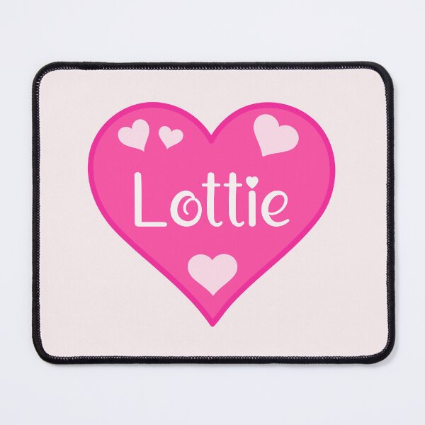 Item preview, Lottie Name Pink Heart designed and sold by Jeallan Designs.