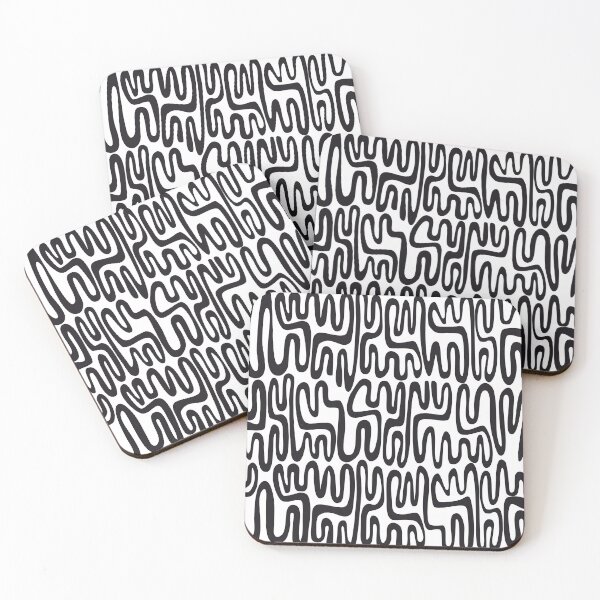 Item preview, Looped Lines - Abstract Minimal Black White designed and sold by Petra Lang.