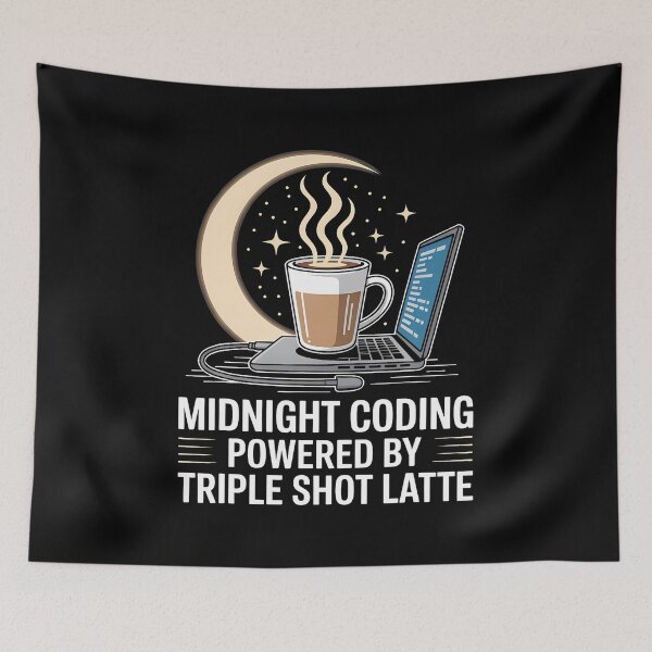 Item preview, Midnight Coding Powered By Triple Shot Latte Programmer designed and sold by LeanneSandra.