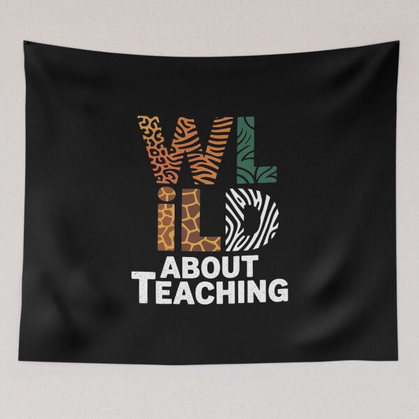 Item preview, Wild About Teaching Teacher Lover Animals Leopard Zebra1  designed and sold by PowAcademy.