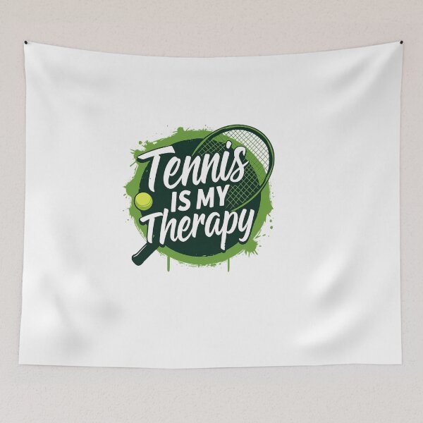 Item preview, tennis is my therapy – Tennis Quote designed and sold by artcultreone.