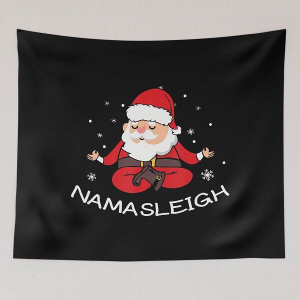 Item preview, Nama-Sleigh Namasleigh Funny Santa Yoga Christmas Lotus Pose designed and sold by MelanieMiram1.