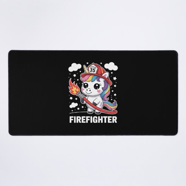 Item preview, Firefighter Unicorn Kids Girls Women Rainbow Firefighting designed and sold by RuthGAArt.