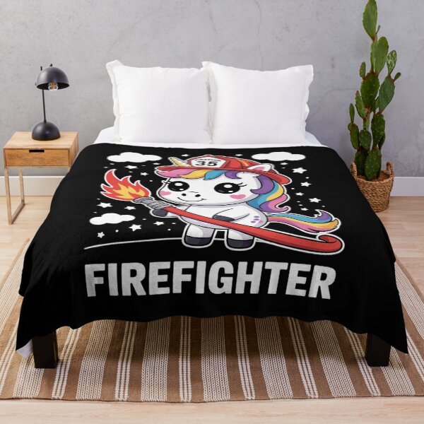 Item preview, Firefighter Unicorn Kids Girls Women Rainbow Firefighting designed and sold by RuthGAArt.