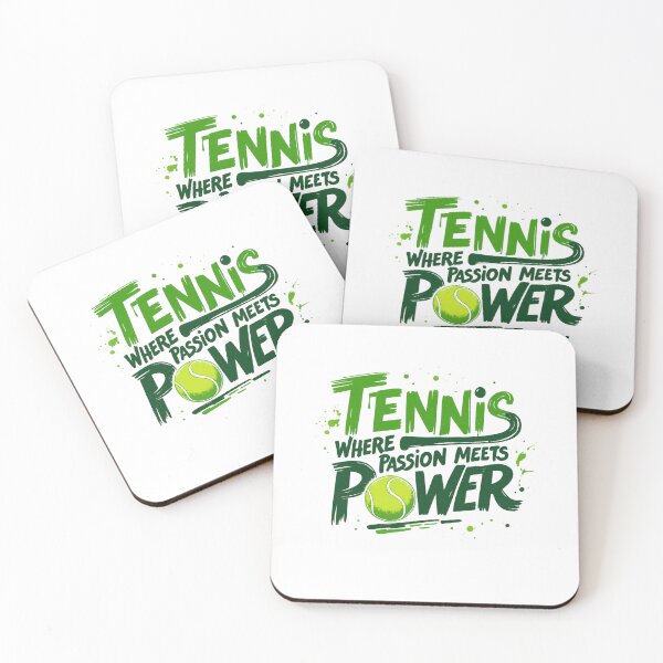 Item preview, tennis where passion meets power – Tennis Quote designed and sold by artcultreone.