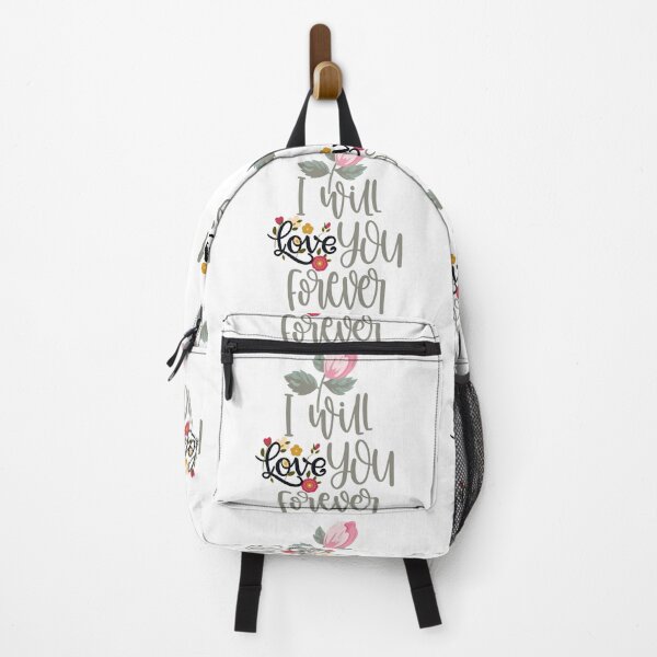 Item preview, Romantic Floral Quote – “I Will Love You Forever” Typography Art designed and sold by DesignArtist.ia.