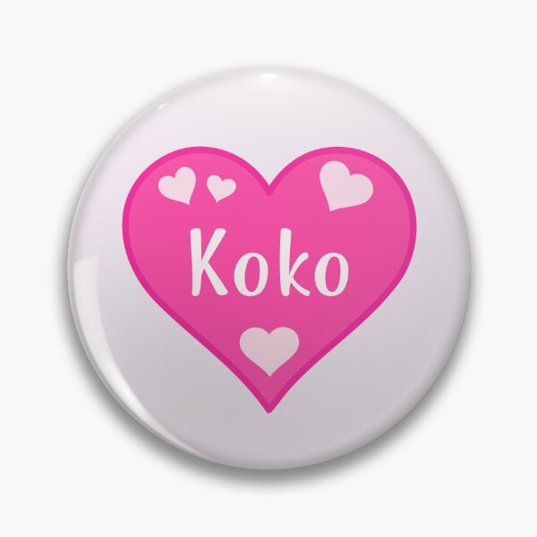 Item preview, Koko Name Pink Heart  designed and sold by Jeallan Designs.