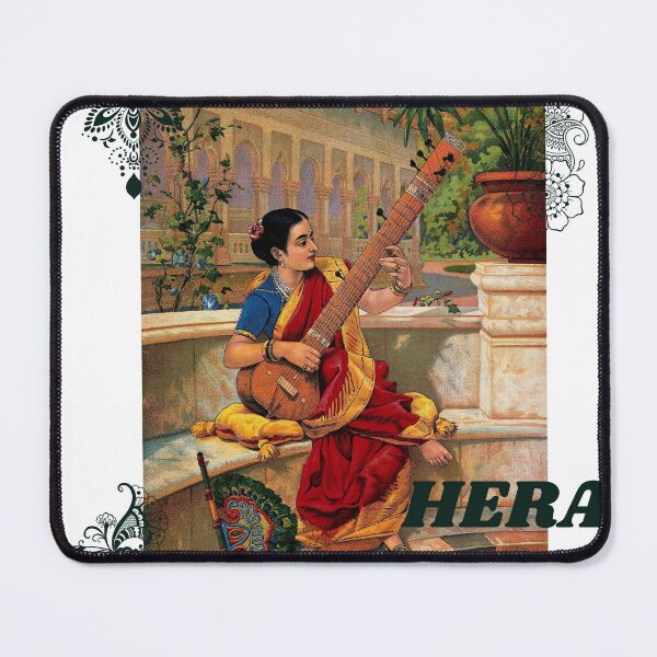 Item preview, Hera Queen of Gods Ravi Varma designed and sold by Durgabha Shop.