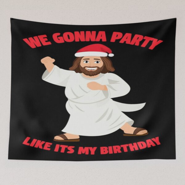 Item preview, Dancing Jesus in Santa Hat – Funny Christmas Party Design for Holiday Cheer designed and sold by Bright Nest Studio.