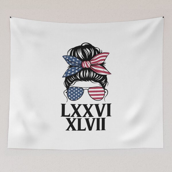 Item preview, 86 47 Roman Numerals LXXXVI XLVII 8647 Anti Trump Messy Bun  designed and sold by PowAcademy.