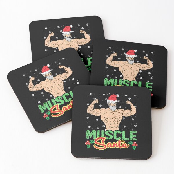 Item preview, Santa Muscle Christmas 	 X-Mas Gym Fitness Workout designed and sold by MelanieMiram1.