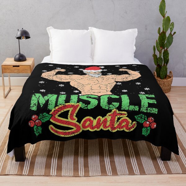 Item preview, Santa Muscle Christmas X-Mas Gym Fitness Workout designed and sold by MelanieMiram1.