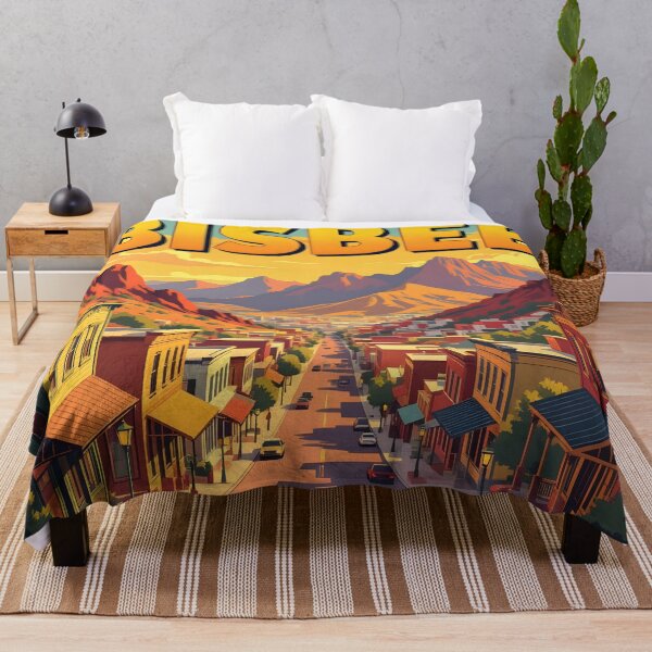 Item preview, Bisbee, Arizona: Vintage-Style Painterly Travel Poster designed and sold by LSVart.