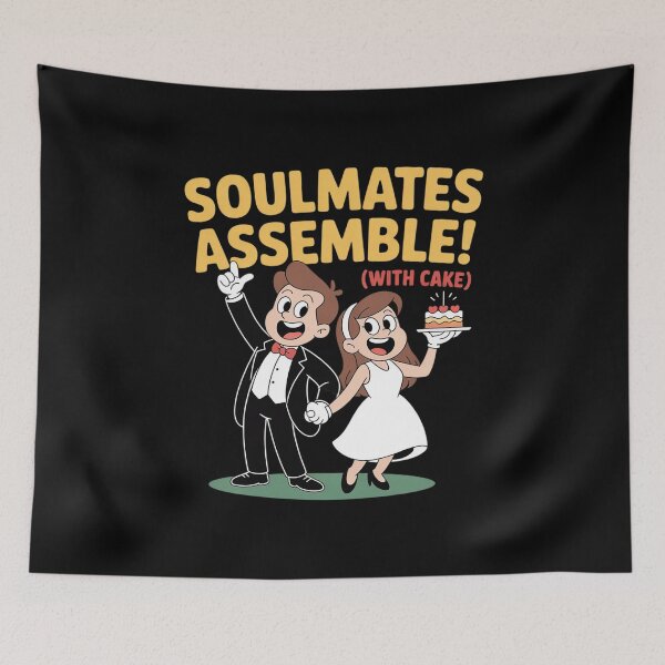Item preview, Soulmates Assemble with Cake Wedding Party designed and sold by HardcoreTour.