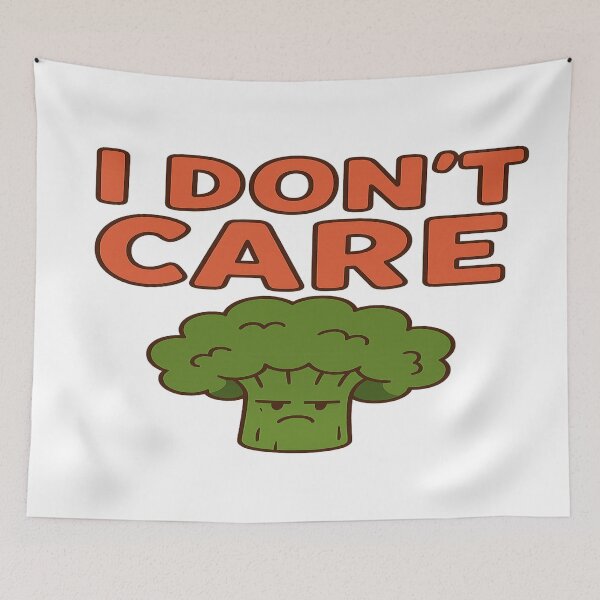 Item preview, Funny Broccoli Quote Shirt – “I Don’t Care” Cute Vegetable Cartoon | Humor Tee & Hoodie Design designed and sold by TrendMixDesigns.