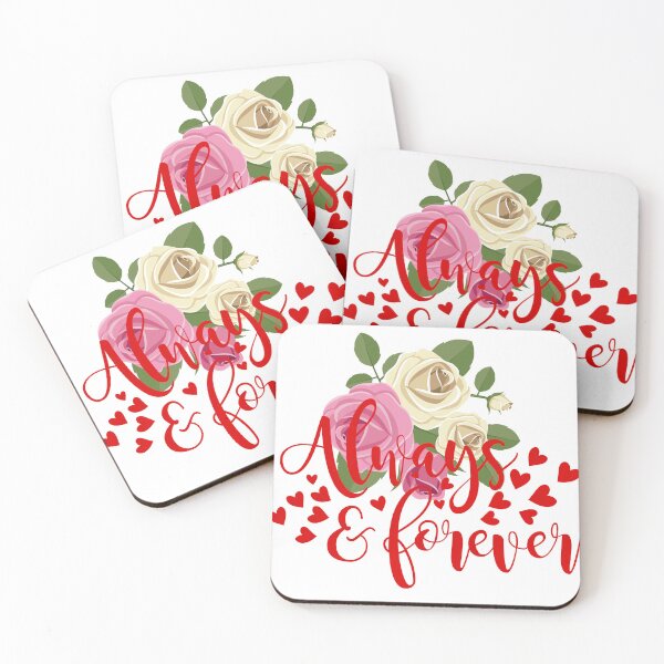 Item preview, Always & Forever – Romantic Floral Typography Design designed and sold by DesignArtist.ia.