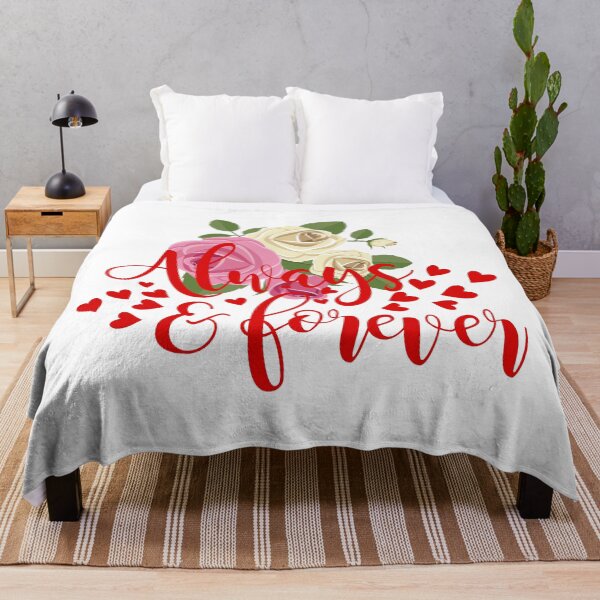 Item preview, Always & Forever – Romantic Floral Typography Design designed and sold by DesignArtist.ia.