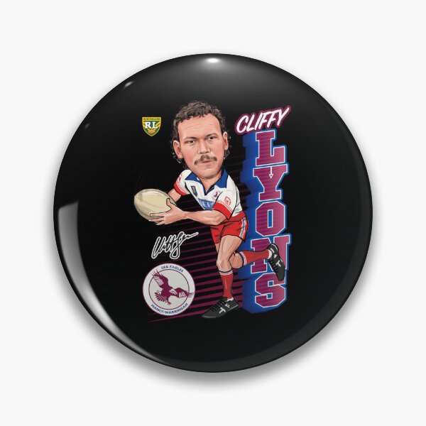 Artikelvorschau, Manly Warringah Sea Eagles Cliff Lyons Cliffy Character entworfen und verkauft von HuyenCui.
