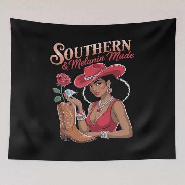 Item preview, Southern & Melanin Made Black Cowgirl Western Rodeo Texas designed and sold by HardcoreTour.