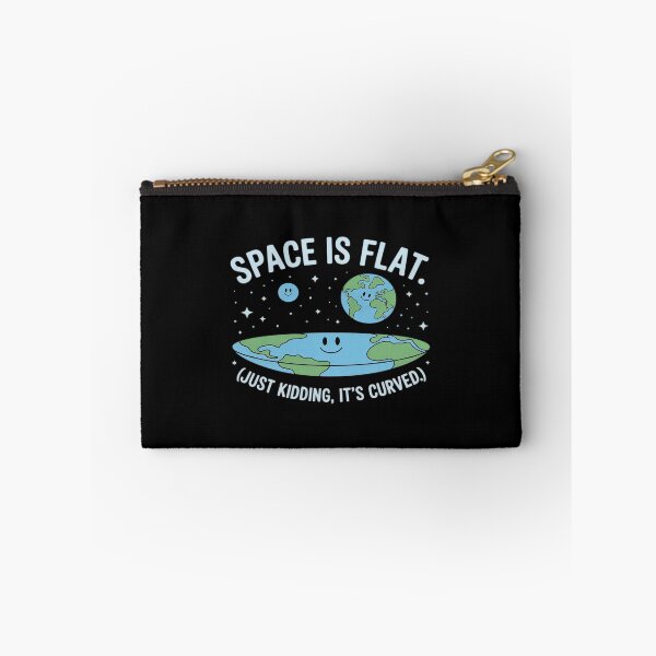 Item preview, Space is Flat Curved Astronomy Earth Stargazing novelty designed and sold by ToggleBet.