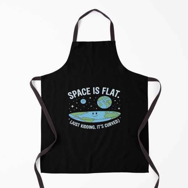 Item preview, Space is Flat Curved Astronomy Earth Stargazing novelty designed and sold by ToggleBet.