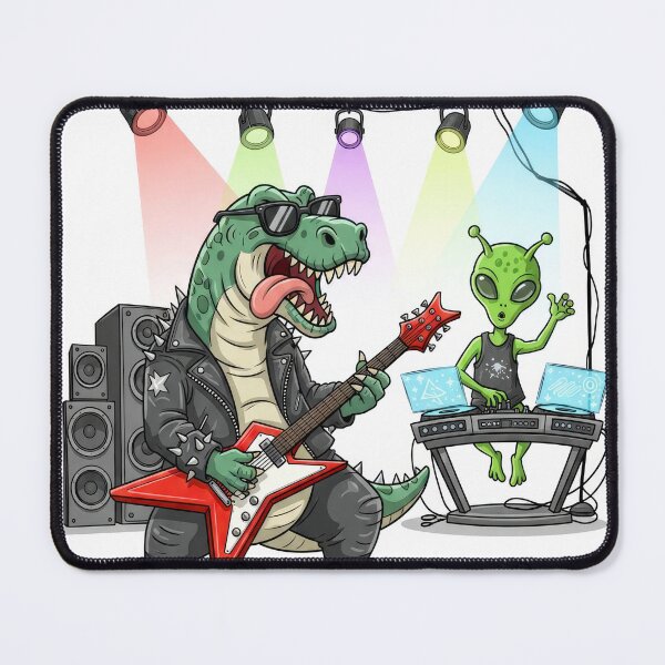 Item preview, T-Rex Rock Star and Alien DJ Band designed and sold by Mikhail Palinchak.