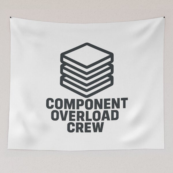Item preview, Component Overload Crew – Massive React UI Stack Graphic designed and sold by techy-rrr.