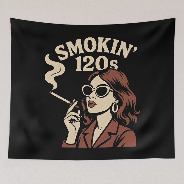Item preview, Retro Cool Smokin' 120s Girl with Shades Cartoon Design. designed and sold by Spark2Seduction.